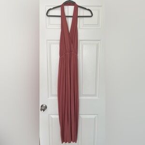 Rachel Pally Mauve Low Cut Halter Neck Pants Jumpsuit